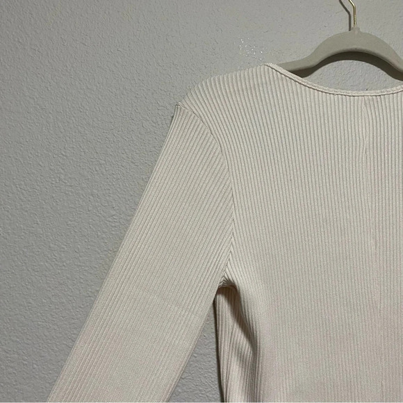 Banana Republic Off White Ribbed Square Neck Sweater - Picture 5 of 8